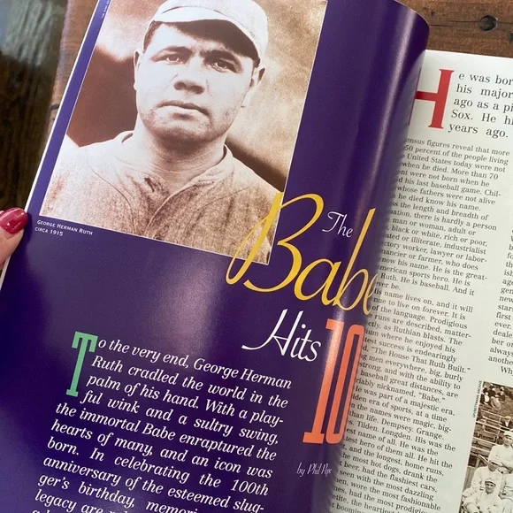 1995 Yankees Yearbook 45th Annual Edition Babe Ruth Hits 100. - Picture 8 of 11